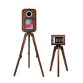 129W IPad Booth - Red Oak Vintage Wooden Photo Booth Shell for iPad