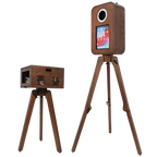 129W IPad Booth - Red Oak Vintage Wooden Photo Booth Shell for iPad
