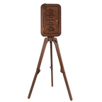 129W IPad Booth - Red Oak Vintage Wooden Photo Booth Shell for iPad