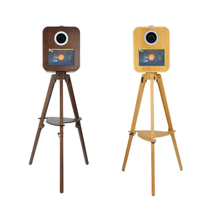 RCM-133 Photo Booth - Red Oak Vintage DSLR Wooden Photobooth Machine