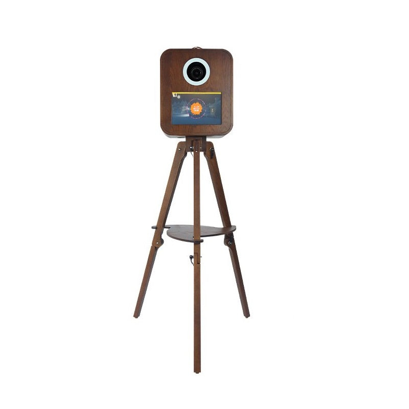 RCM-133 Photo Booth - Red Oak Vintage DSLR Wooden Photobooth Machine