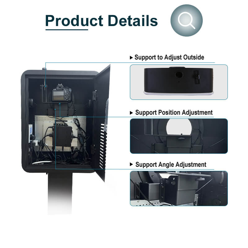 RCM156 Photo Booth - Open Air Photo Booth with 15.6 Inches Touch Screen