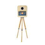 RCM-156T Photo Booth - Metal 15.6" Touch Screen Wood Grain Photobooth Kiosk