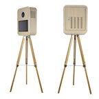 RCM-156T Photo Booth - Metal 15.6" Touch Screen Wood Grain Photobooth Kiosk