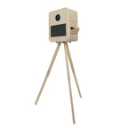 RCM-156TPRO Photo Booth - Metal Wood Style Vintage Photo Booth with Built-in Printer Tray