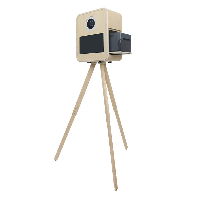 RCM-156TPRO Photo Booth - Metal Wood Style Vintage Photo Booth with Built-in Printer Tray