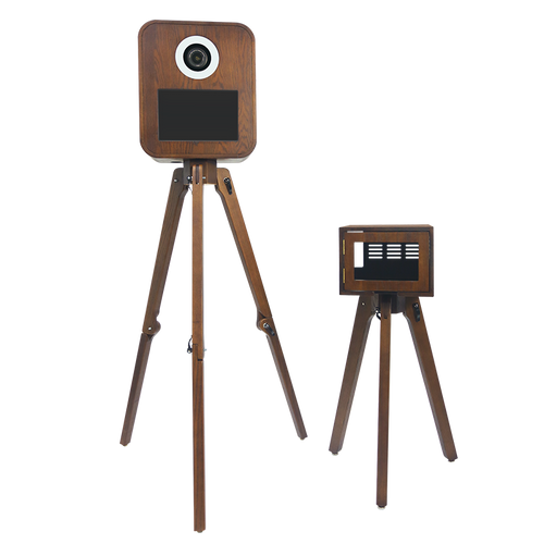 RCM-133 Photo Booth - Red Oak Vintage DSLR Wooden Photobooth Machine