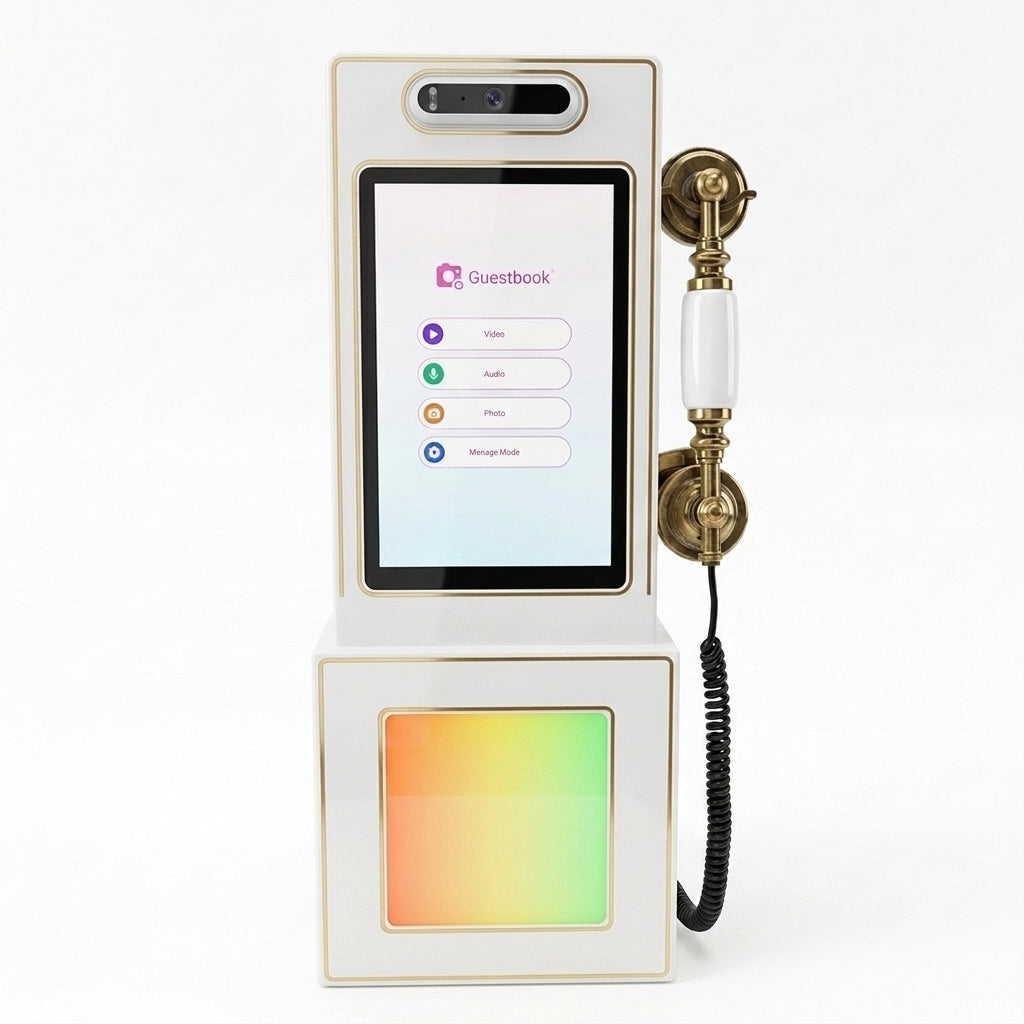 CHM-101 Video Guestbook Booth - Digital 10.1 Inch Touch Screen Guest Book Photo Booth