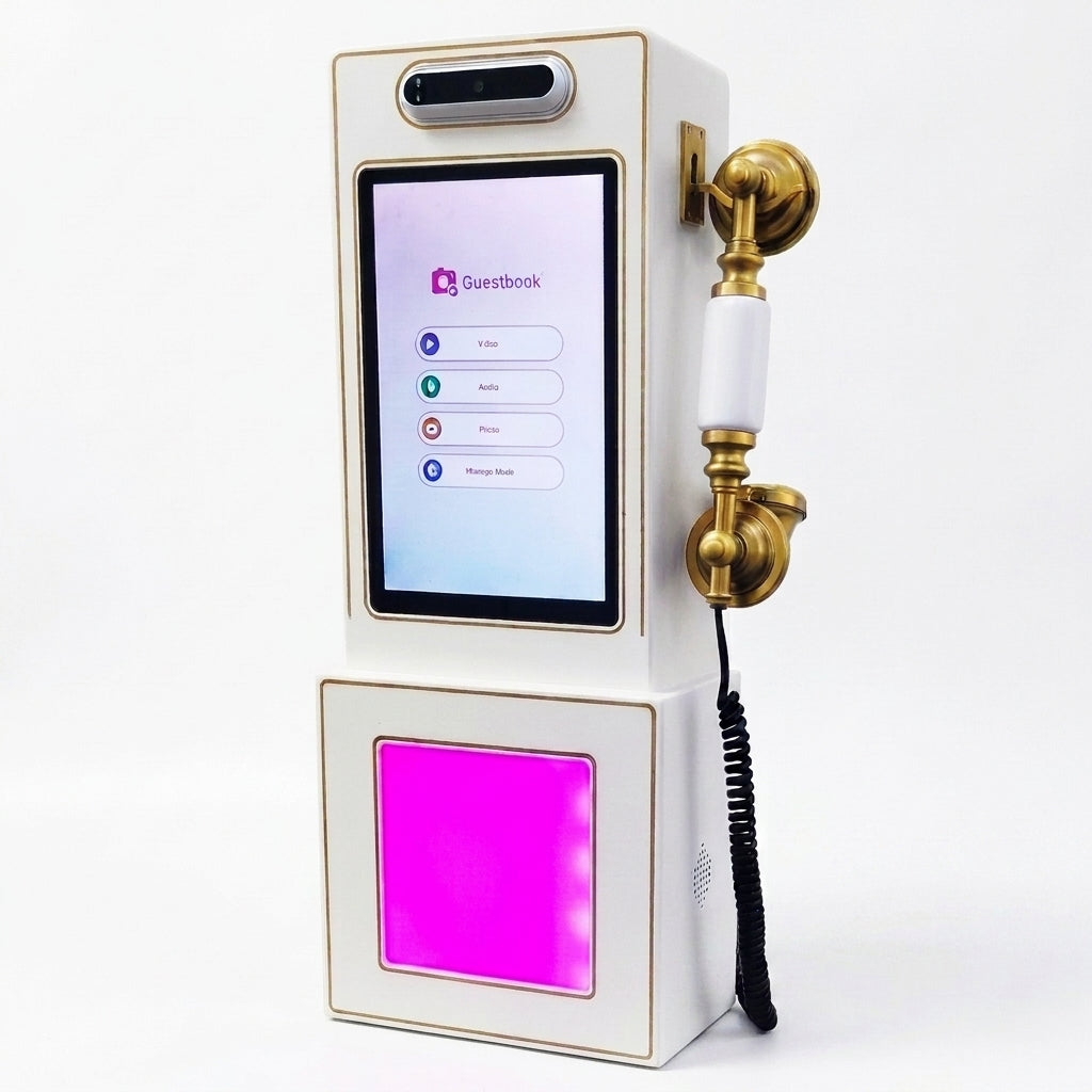 CHM-101 Video Guestbook Booth - Digital 10.1 Inch Touch Screen Guest Book Photo Booth