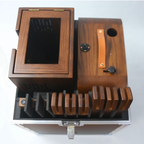129W IPad Booth - Red Oak Vintage Wooden Photo Booth Shell for iPad