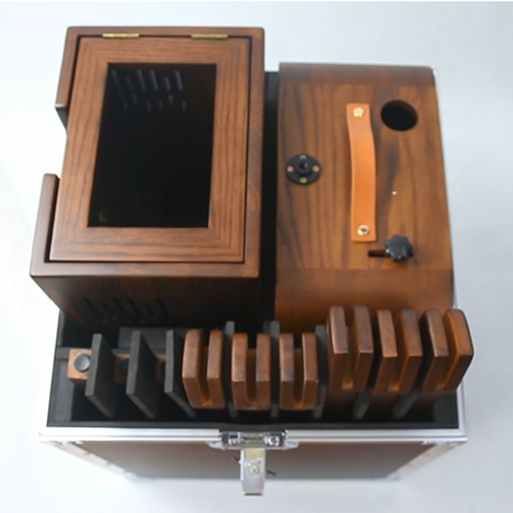 129W IPad Booth - Red Oak Vintage Wooden Photo Booth Shell for iPad