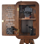 129W IPad Booth - Red Oak Vintage Wooden Photo Booth Shell for iPad
