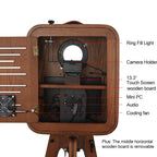 RCM-133 Photo Booth - Red Oak Vintage DSLR Wooden Photobooth Machine