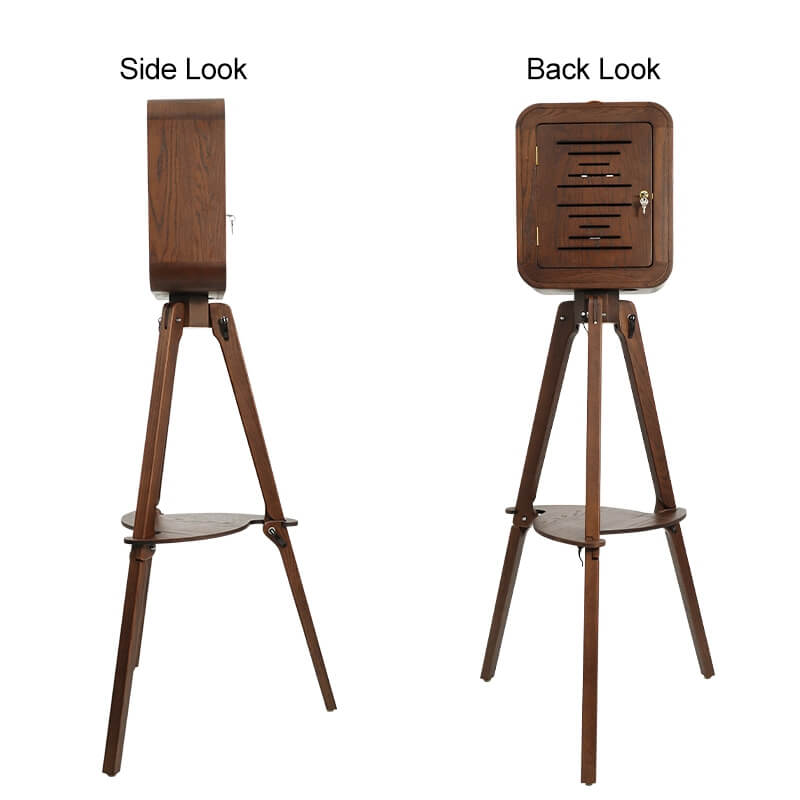 RCM-133 Photo Booth - Red Oak Vintage DSLR Wooden Photobooth Machine