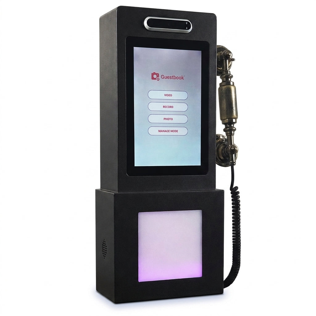 CHM-101 Video Guestbook Booth - Digital 10.1 Inch Touch Screen Guest Book Photo Booth